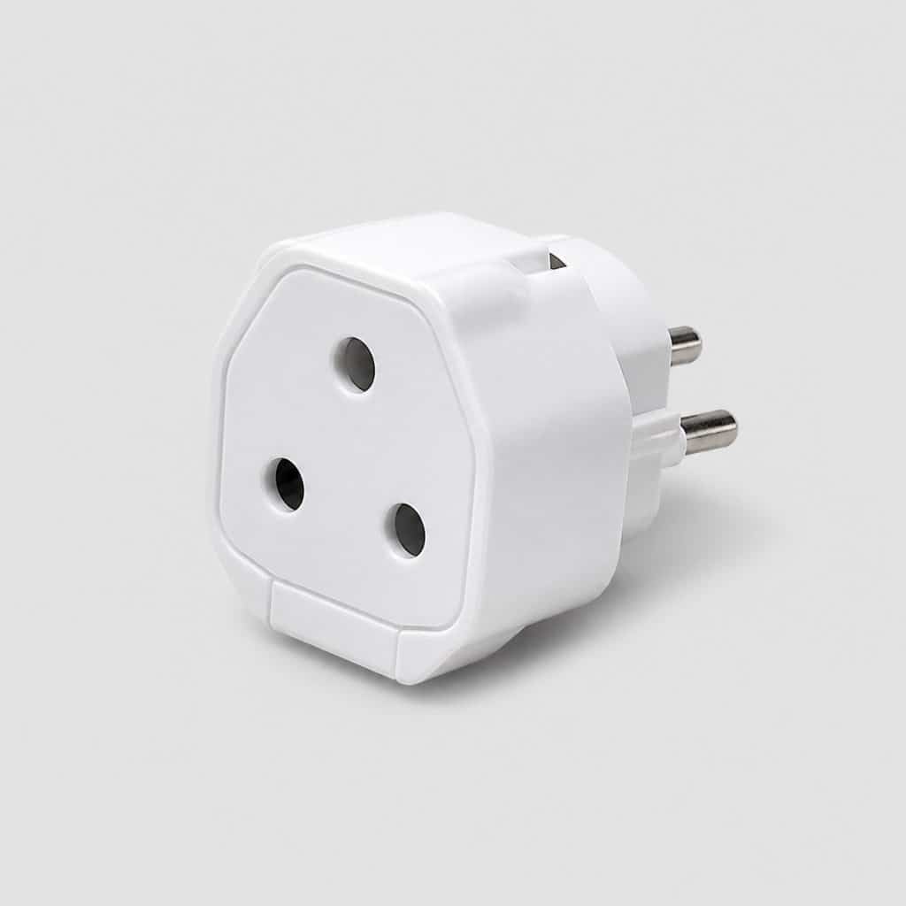 Adaptateur Suisse type J, vue de face