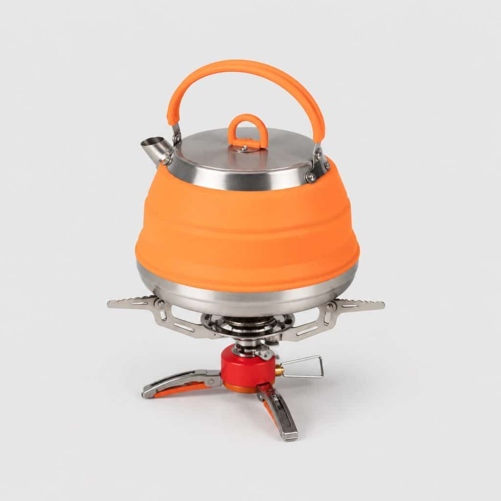 Bouilloire pliable, vue dépliée