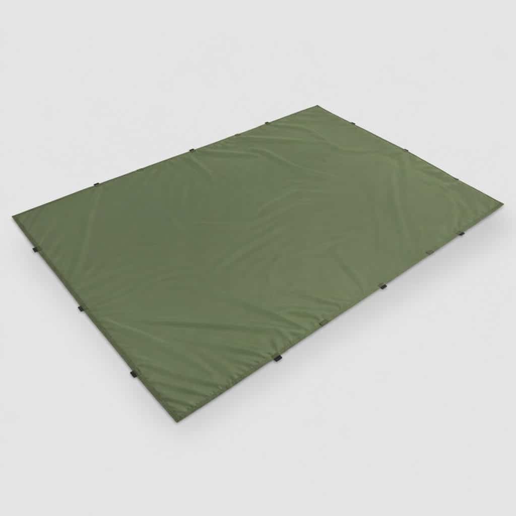 Drap de sac camping large, vue déployée
