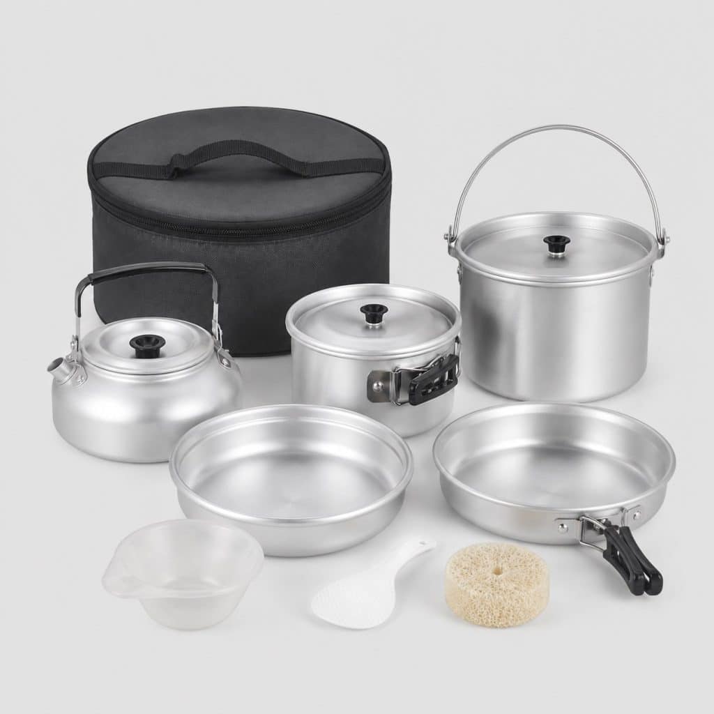 Kit de casseroles 17 pièces, vue d'ensemble