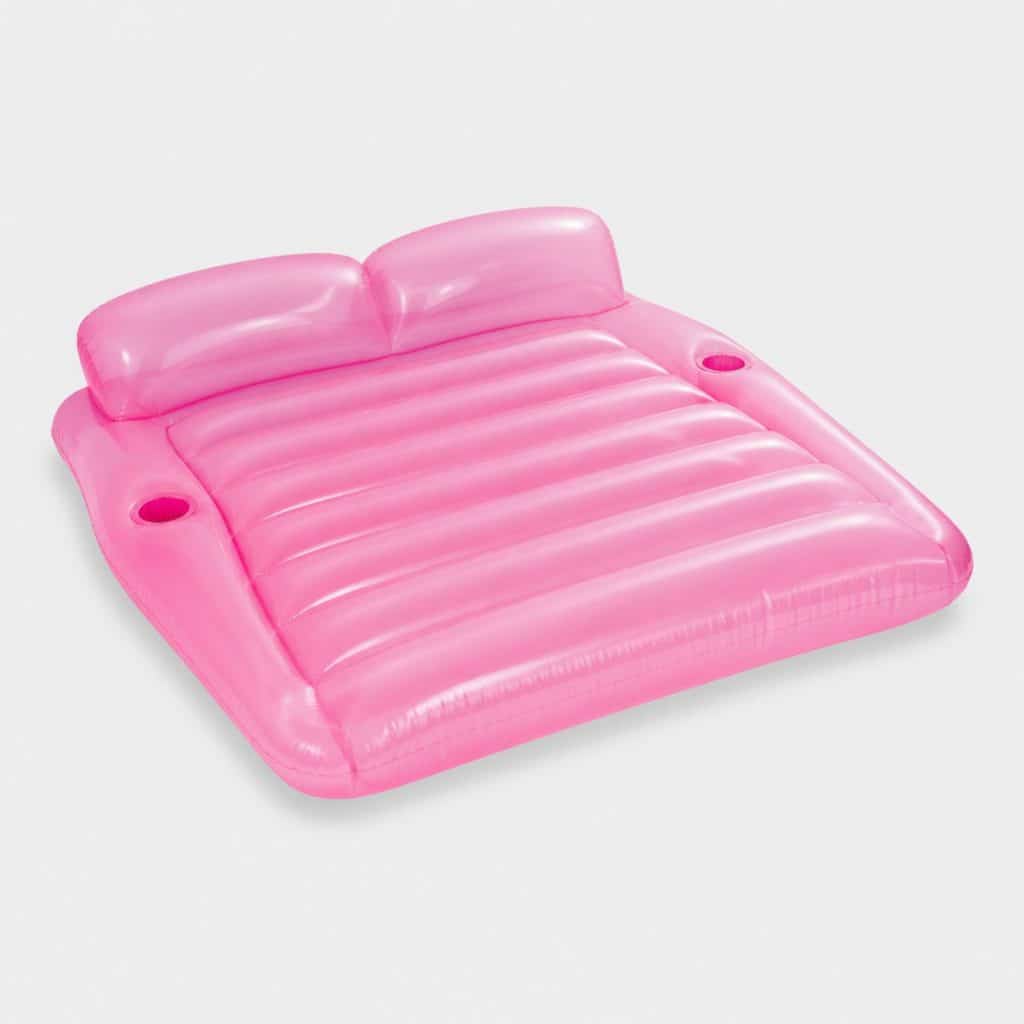 Matelas flotteur XL 2 personnes rose, vue de face