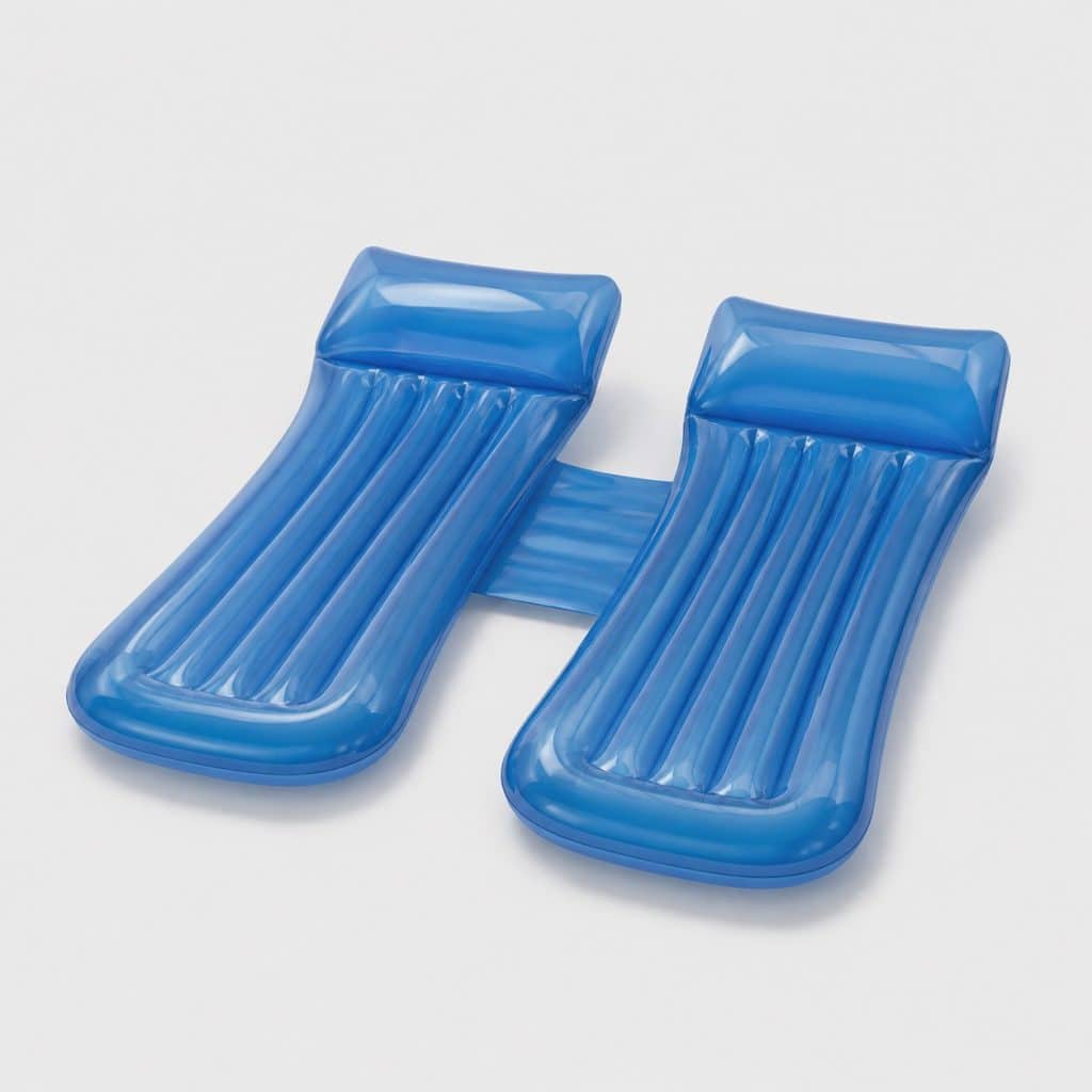 Matelas gonflable 2 places relié, vue de face